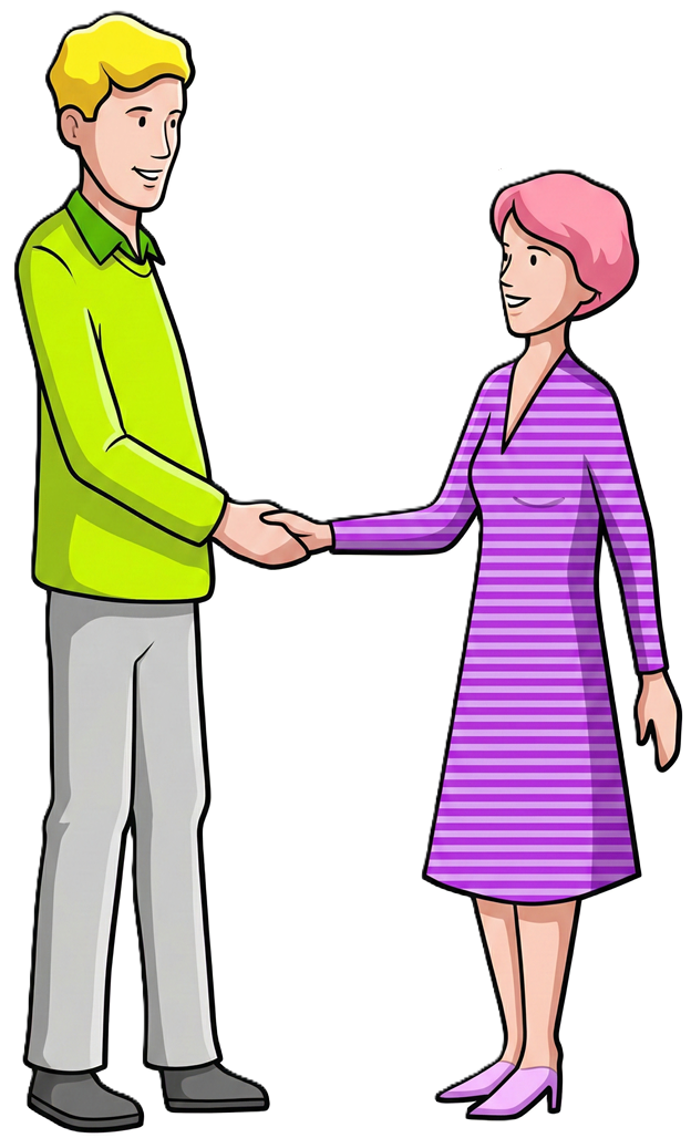 La viron salutas la virino 1.