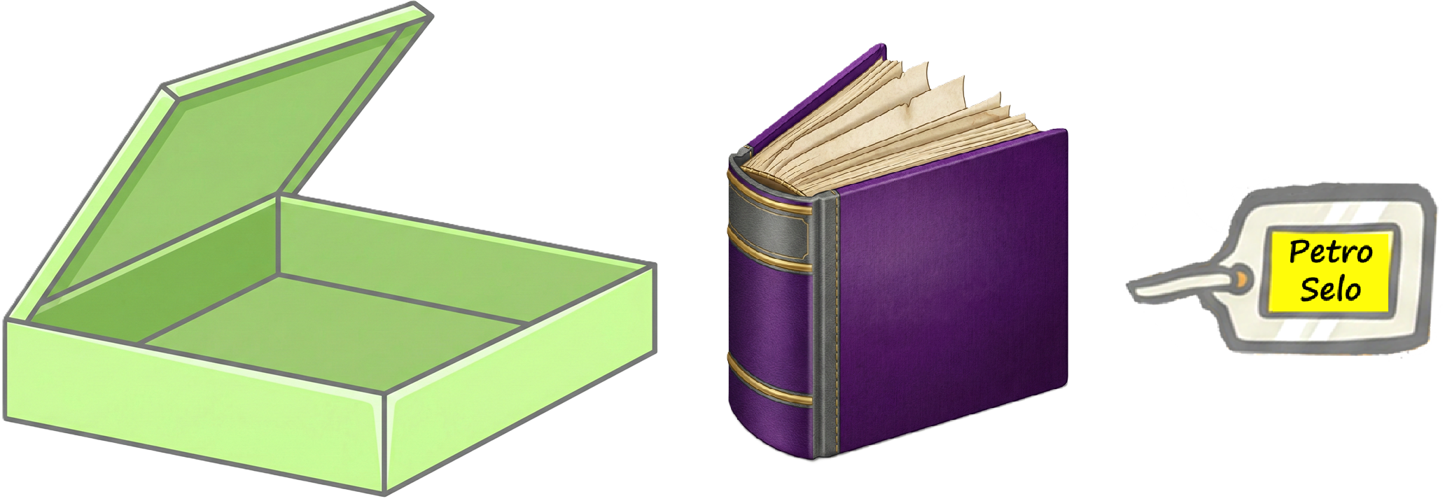 Skatolo, libro kaj etikedo