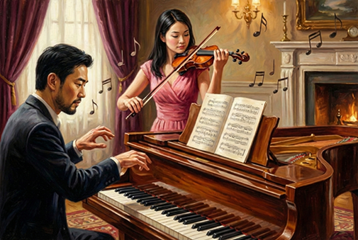 muzikistino kaj muzikisto